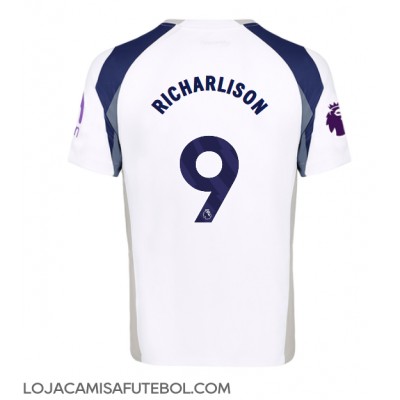 Camisa de Futebol Tottenham Hotspur Richarlison #9 Equipamento Principal 2025-26 Manga Curta Camisa de Futebol Tottenham Hotspur Richarlison #9 Equipamento Principal 2025-26 Manga Curta